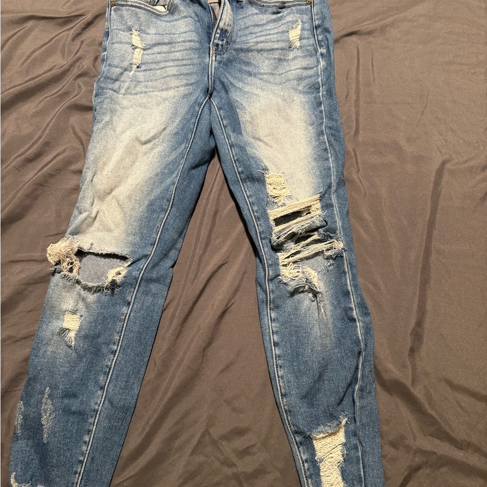 KanCan Blue Skinny Distressed Jeans